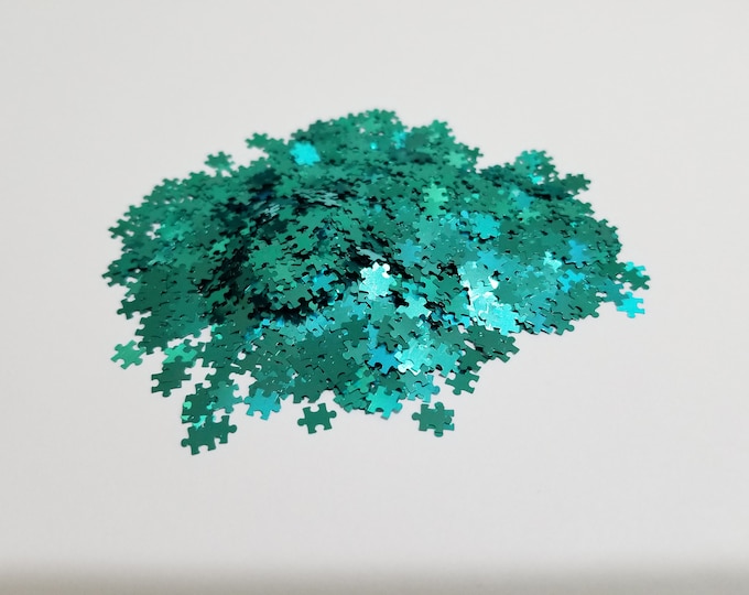 JUNE CLEARANCE - Teal Puzzle Pieces - Available in 1/2, 1 oz