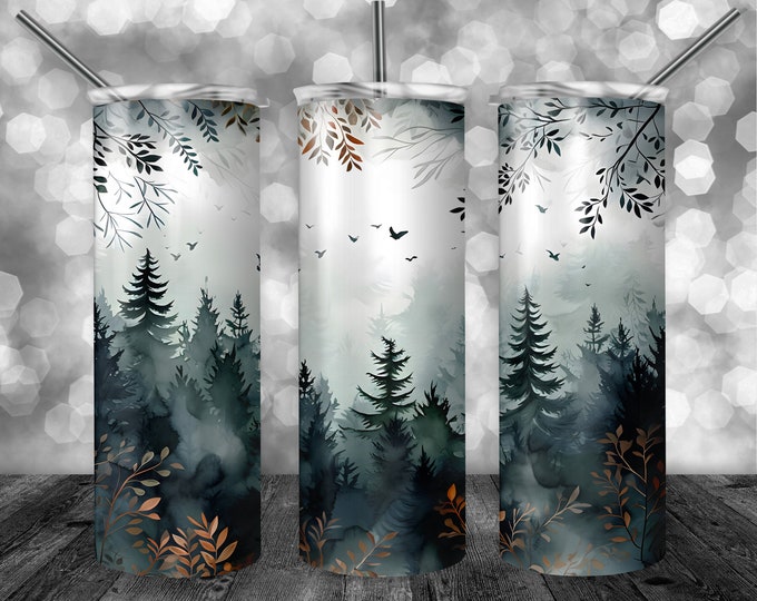 Spooky Forest | 20oz Sublimation Tumbler  | 9.3 x 8.2” Straight Skinny Tumbler Wrap | PNG Digital Download | Sublimation
