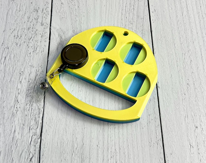 UV Badge Reel Holder - Glitter Badge Reel - Epoxy Badge Reel -