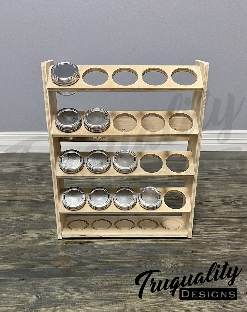 Soporte de pared para tarros de cristal (20 unidades) - Almacenamiento para manualidades - Organizador