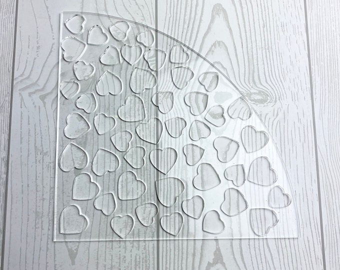 Heart Print Sleeve Stencil, Bleached Shirt Sleeve Stencil, Sleeve Acrylic Stencil