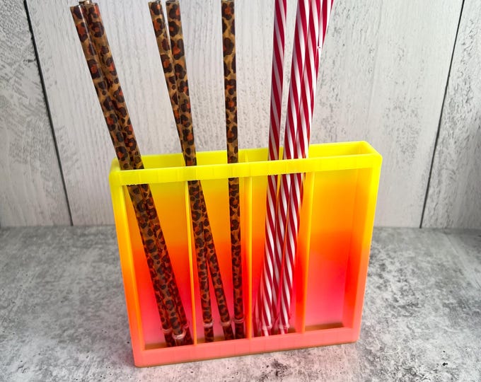 Compact 3D Printed Straw Organizer - Straw Holder - Kitchen Organizer --