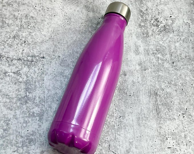 July CLEARANCE - Powder Coated Stainless Steel water bottle, 16 oz - Purple - Powder Coated - Custom Powder Coated