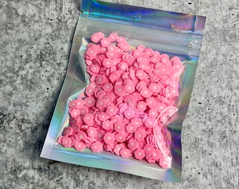 Pink Flower Polymer Clay Pieces - 1 oz or 1/2 oz - Easter - Spring - Slime
