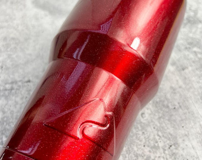 CLEARANCE - Red Metallic Powder Coated Stainless Steel tumbler - 30 oz - Powder Coated - Custom Powder Coated