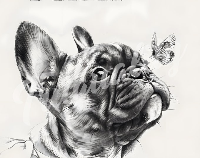 French Bulldog JPG, Puppy Clipart - Printable Clipart, High Quality JPG Download, Frenchie