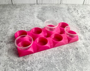 READ DESCRIPTION - Mixing Cup Holder - 1 oz (30ml) - 8 Count - Pink