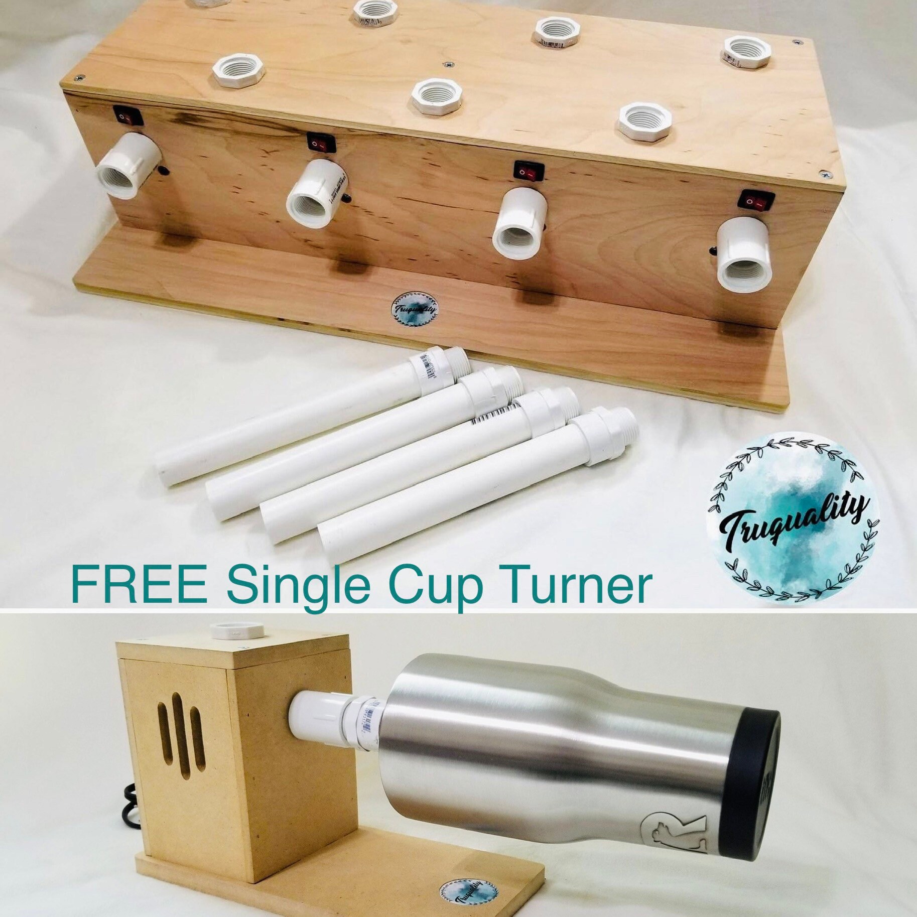 Two Cup Turner with Rack – MH Turners LLC