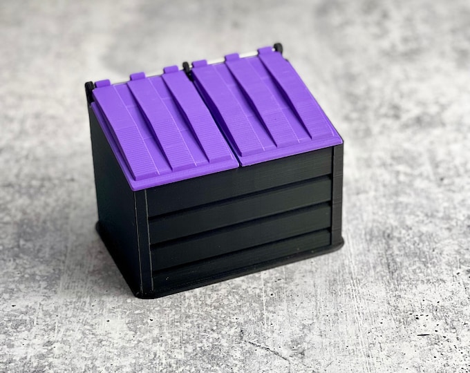 Mini Desktop Dumpster / Waste Bin - Stash - Holder