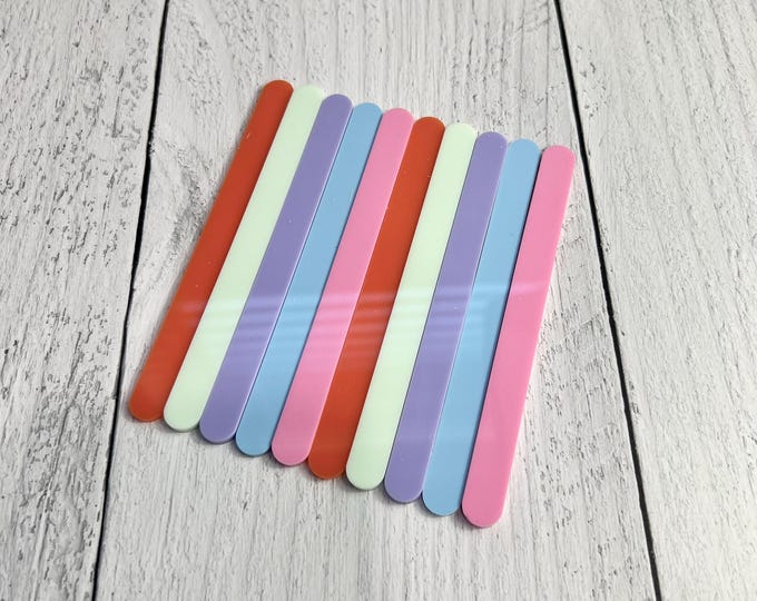 10 - Acrylic Craft Stir Sticks - Paint - Epoxy - Pastel