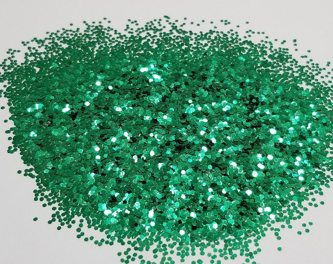 Green Custom Glitter Mix - Available in 1,2, or 4 oz - Polyester, Solvent Resistant
