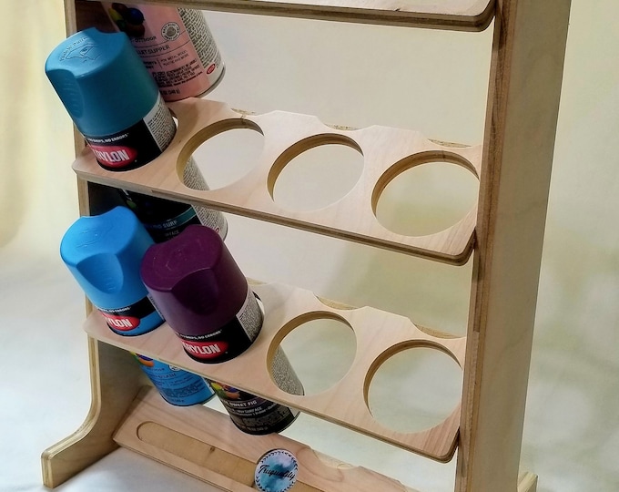 Free Standing Spray Paint Can Holder - Paint Storage - Organizer