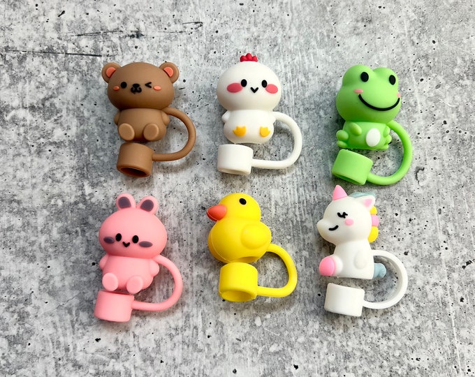 Animal Straw Topper - 10MM Straws - Cute Straw Topper