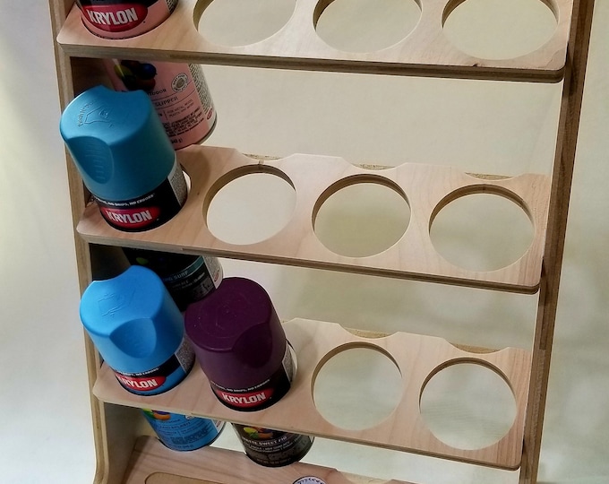 Free Standing Spray Paint Can Holder - 12 Count - Paint Storage - Organizer