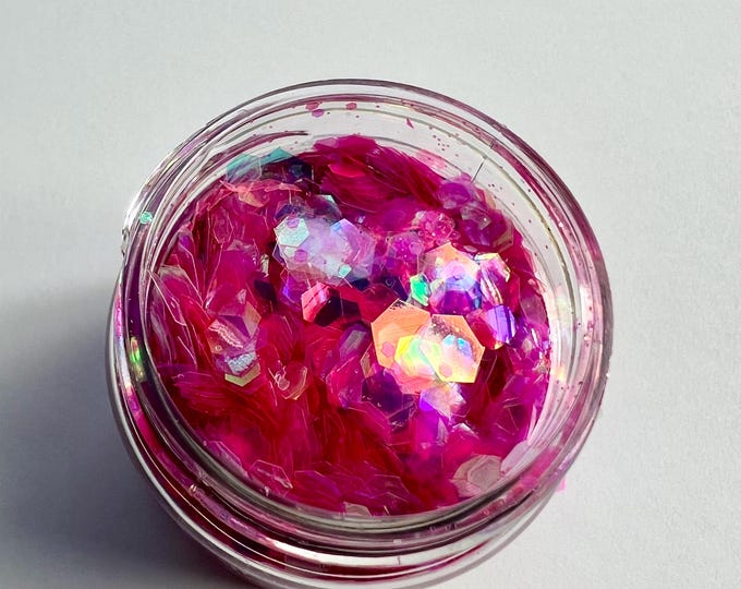 JUNE CLEARANCE - Flamingo Pink Glitter Mix - Available in 1 oz