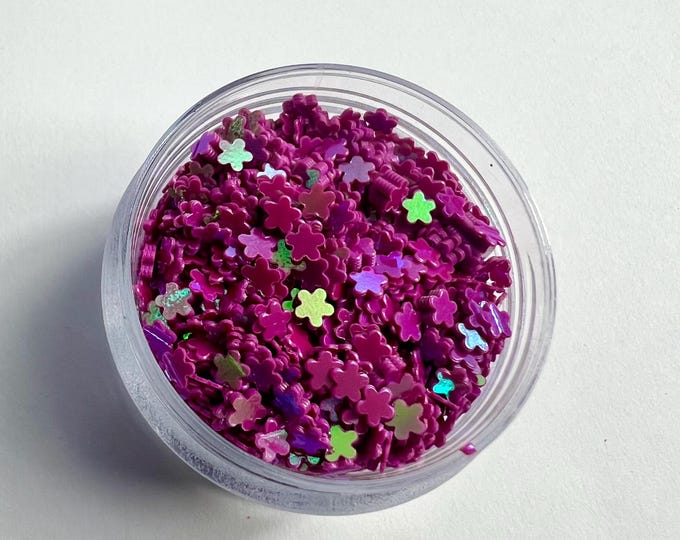 JUNE CLEARANCE - Flower Glitter Mix - Available in 1/2 oz