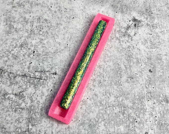 Epoxy Pen Cradle - Glitter Pen Cradle - Pink Glitter