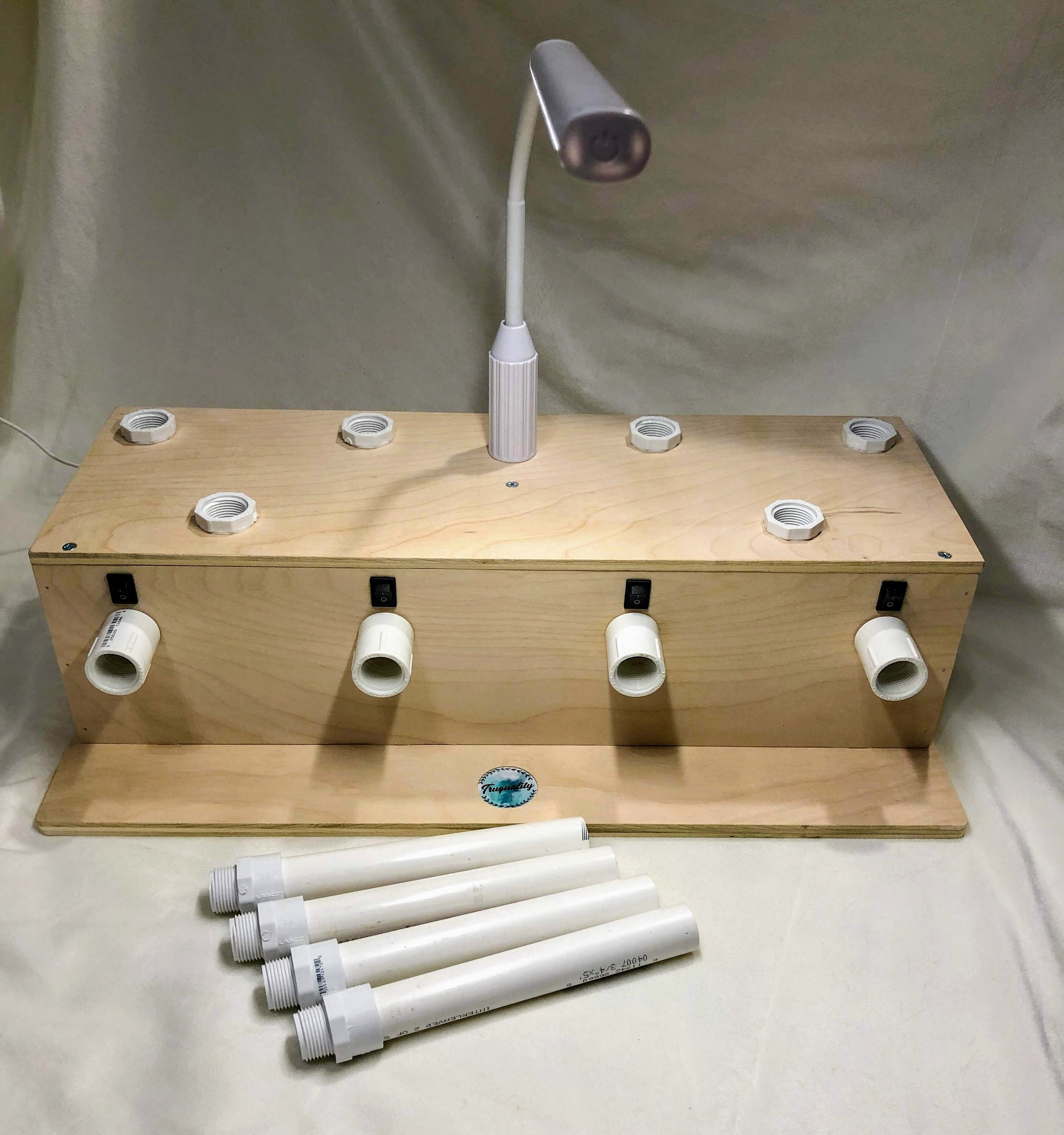 Four Cup Turner with led Light, Cooling Fan and Drying Rack 4 Cup