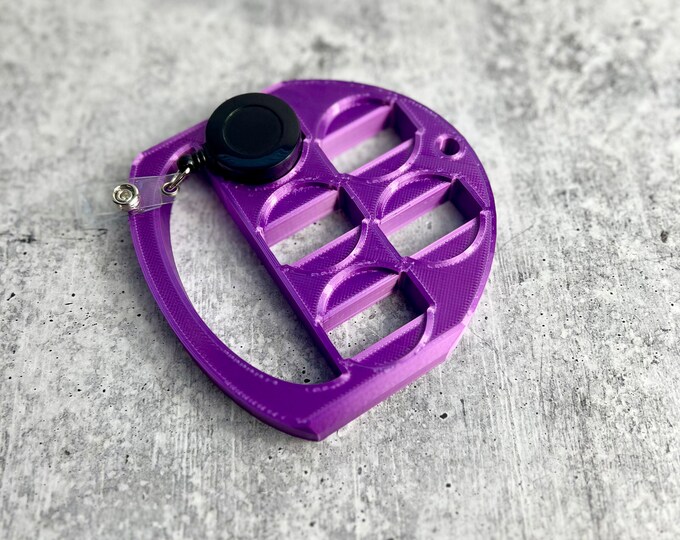UV Badge Reel Holder - Glitter Badge Reel - Purple