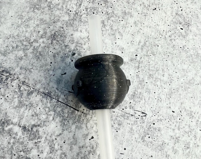READ DESCRIPTION - Cauldron 3D printed straw topper - Halloween - Spooky - Tumbler- Scratch and Dent Sale