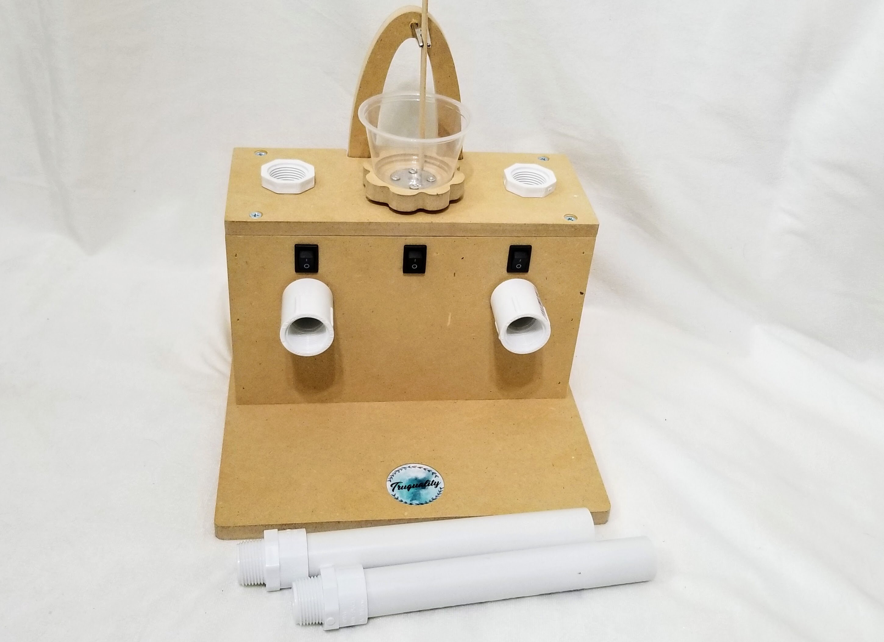 Compact Two Cup Turner with Epoxy Mixer and Drying Rack Cuptisserie