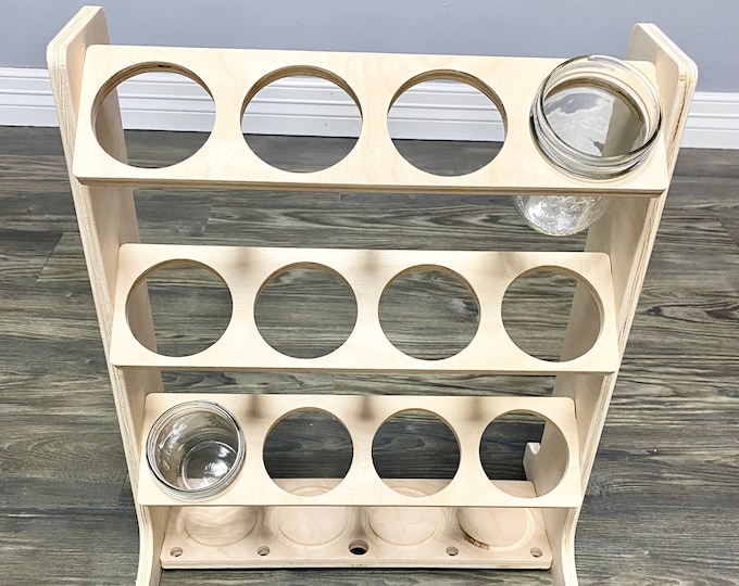 READY TO SHIP - Mason Jar Holder - 12 Count - Craft Room Storage - Organizer - Kitchen