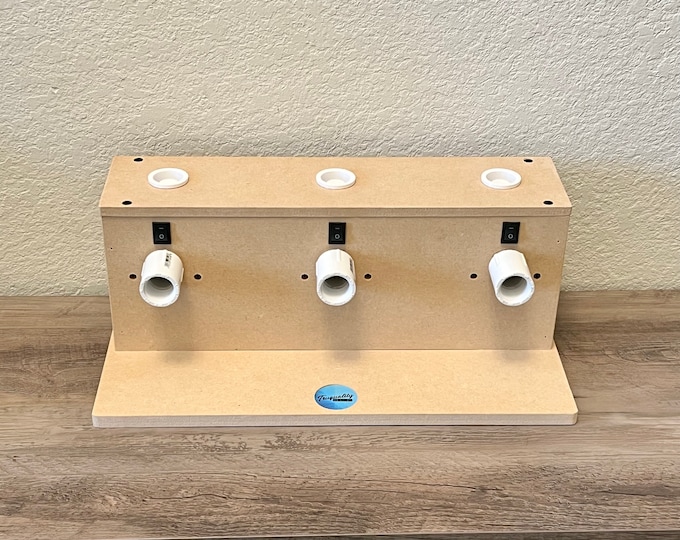 READY TO SHIP - Compact Three Cup Turner with Drying Rack - 3 Cup Turner for Making Glitter Epoxy Tumblers