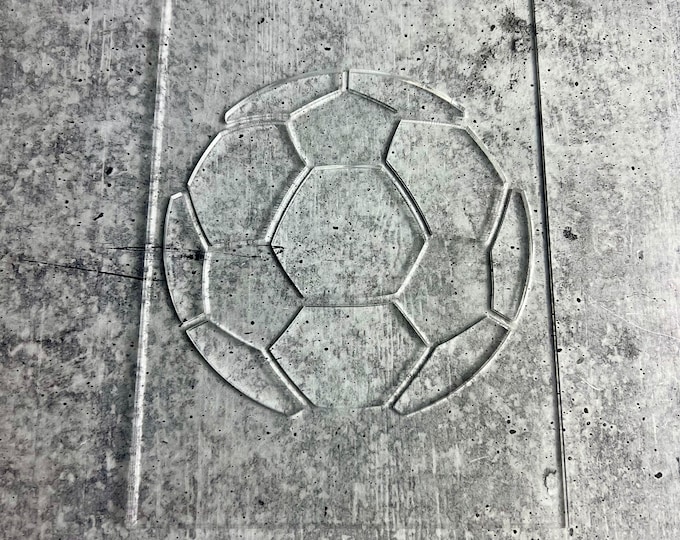 Soccer Print Stencil, Bleached Shirt Stencil, Soccer Ball Acrylic Stencil -