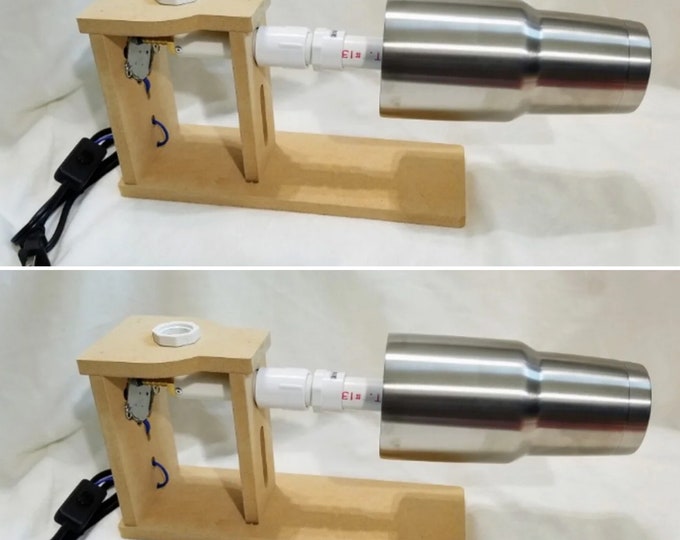 JULY CLEARANCE - Set of 2 Single Cup Turners with drying rack - 5-6 rpm motor - One Cup Turner for Making Glitter Epoxy Tumblers