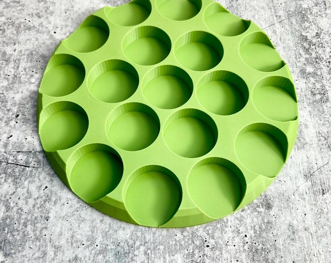3D Printed Paint Bottle Holder - Holds Nineteen 2 oz Paint Bottles - Green