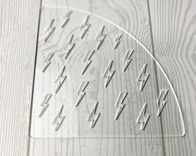 Lightning Bolt Pattern Sleeve Stencil, Bleached Shirt Sleeve Stencil, Lightning Sleeve Acrylic Stencil