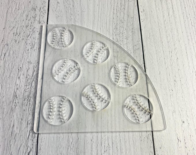 SCRATCH & DENT SALE - Baseball Print Sleeve Stencil, Bleached Shirt Sleeve Stencil,  Sleeve Acrylic Stencil