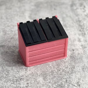 Mini Desktop Dumpster / Waste Bin - Stash - Holder - Craft Room Organizer