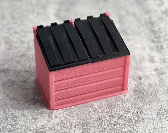 Mini Desktop Dumpster / Waste Bin - Stash - Holder - Craft Room Organizer