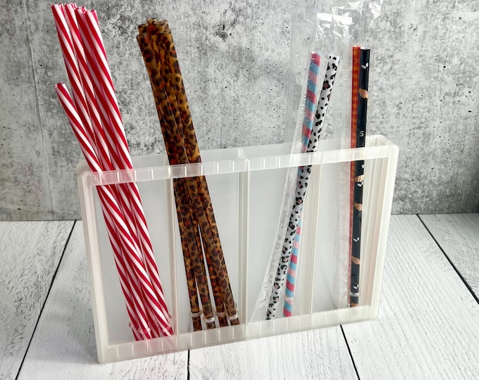 3D Printed Straw Organizer - Straw Holder - Kitchen Organizer --