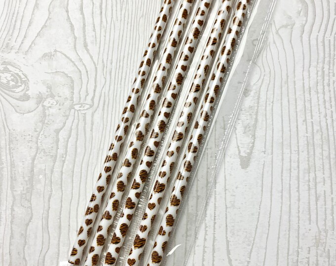 Plastic Reusable Heart Drinking Straws - Party - Entertaining