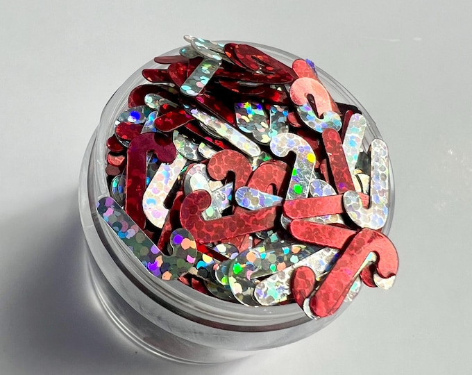 CLEARANCE - Candy Cane Glitter Mix - Available in 1 oz