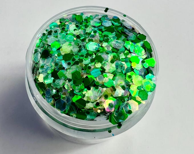 CLEARANCE - Spring Green Glitter - Available in 1 oz