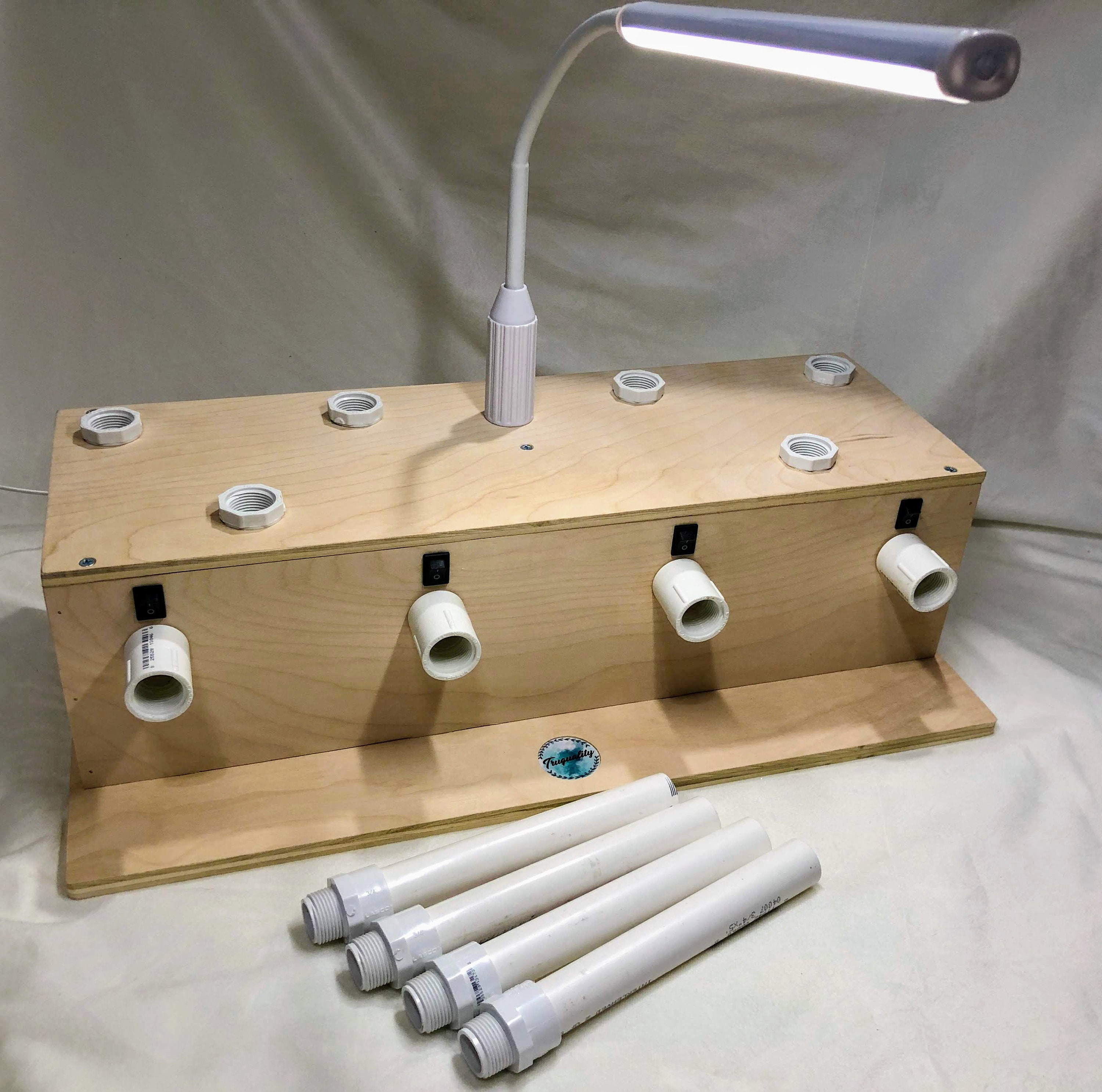 Four Cup Turner with led Light, Cooling Fan and Drying Rack 4 Cup