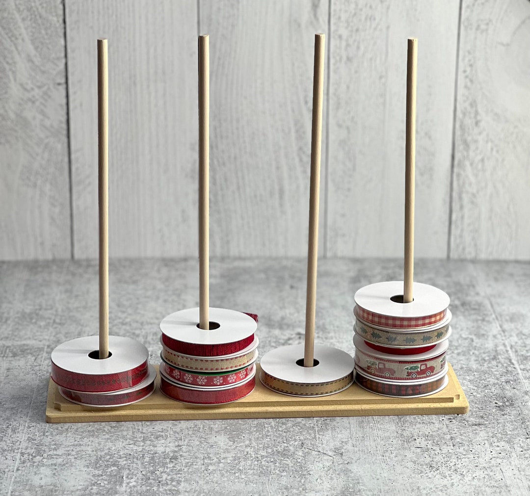 Scratch & Dent Ribbon Spool Holder: Craft Organizer (14x3.75
