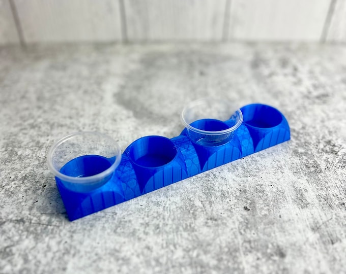 Mixing Cup Holder - 1 oz (30ml) - Holds 4 Cups - BLUE