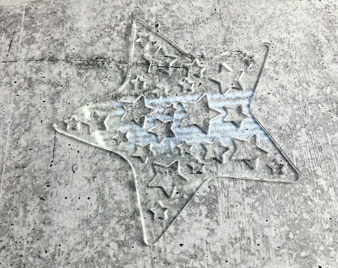 Star Print Stencil, Bleached Shirt Stencil, Star Acrylic Stencil