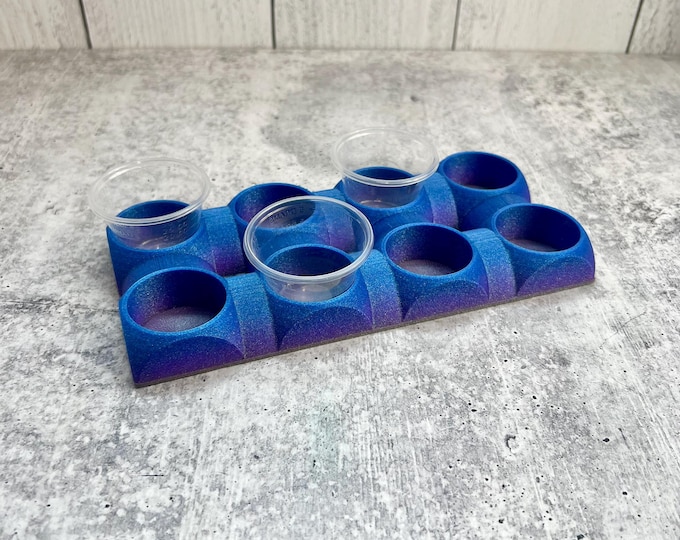Mixing Cup Holder - 1 oz (30ml) - 8 Count - Blue Purple Glitter