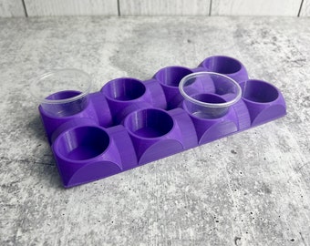 READ DESCRIPTION - Mixing Cup Holder - 1 oz (30ml) - 8 Count - Purple