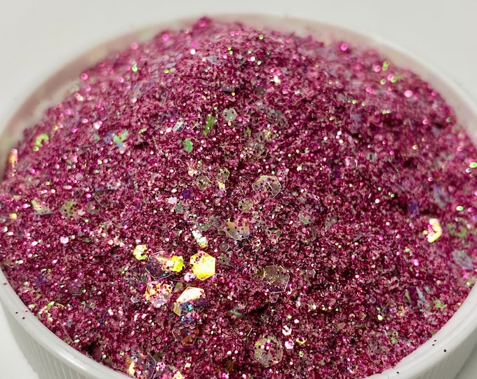 CLEARANCE - Wild Raspberry Custom Glitter Mix - Available in 2 oz