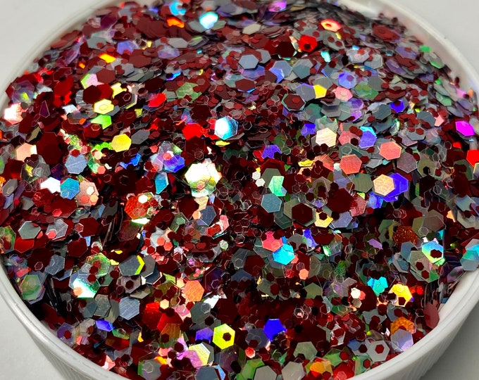 CLEARANCE - Peppermint Sparkle Glitter Mix - Available in 2oz