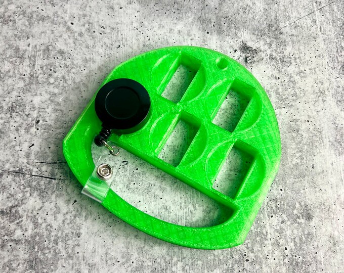 UV Badge Reel Holder - Glitter Badge Reel - GREEN