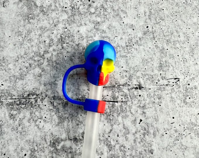 Skull Straw Topper - 10MM Straws - Cute Straw Topper - Spooky, Halloween