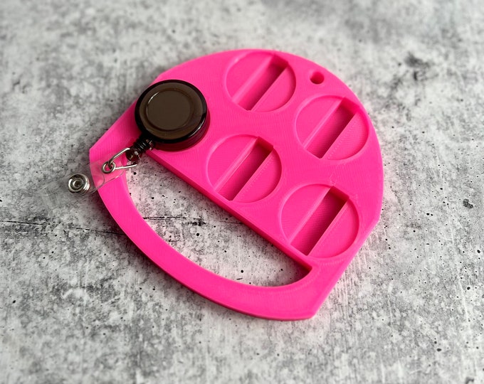 UV Badge Reel Holder - Glitter Badge Reel - Epoxy Badge Reel
