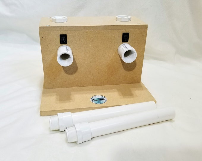 READY TO SHIP - Compact Two Cup Turner with Drying Rack - 2.5-3 rpm - 2 Cup Turner for Making Glitter Epoxy Tumblers - Double Turner